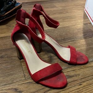 Red Ankle Strap Heels